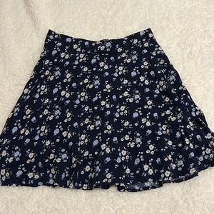 Hollister Navy Floral Skirt! XS